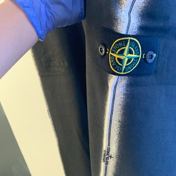 Stone Island Supreme Black Stripe Sweatpants SS22 - Picture 7 of 13